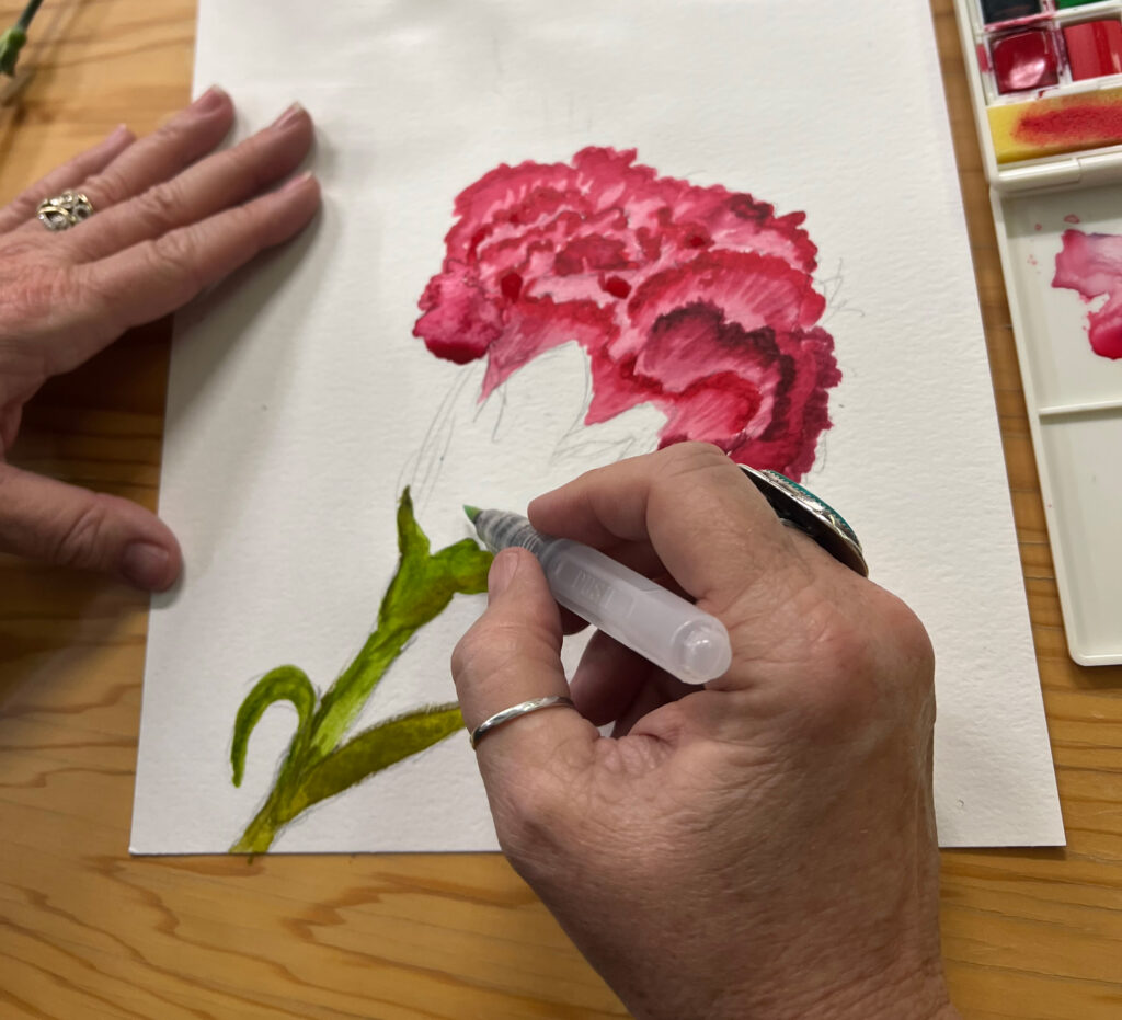 Gomez_flower Elizabeth Gomez flower painting